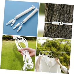 Waslijnen Set - Droogtouwen - Buiten Drogen - Antislip Ontwerp - 5 Stuks - Wit — thumbnail 3