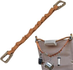 Reis waslijn - Kledinglijn buiten - Kleding drogen - Duurzaam katoen - 10 ringen - Zandkleur — thumbnail 5