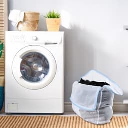 Set van 4 Draagbare Herbruikbare Waszakken, Machinewasbaar, Perfect voor Reizen, Ondergoed, Handdoeken en Sjaals, Twee Maten, Blauw — thumbnail 2