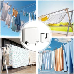 Uittrekbare Waslijn - Wand Waslijn - Kleding Drogen - Roestvrij Staal - 3.5 Meter - Wit — thumbnail 5
