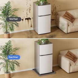 Koelkast vloermat - Wasmachine opvangbak - Vloerbescherming - Waterdicht siliconen - 60 x 60 cm - Grijs — thumbnail 4