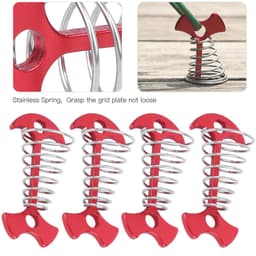 Dailygoods- Grondankers 4-delig - Spiraalvormig - Multifunctionele Tentaccessoires - Geschikt voor Houten Platforms - Aluminiumlegering/Roestvrij Staal - 7.7x3.6cm - Tentpalen — thumbnail 2