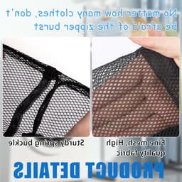 Extra grote wasnetzakken 70x90cm - 2 stuks, stevig en ideaal voor kleding, lingerie en delicate was in de wasmachine — thumbnail 4