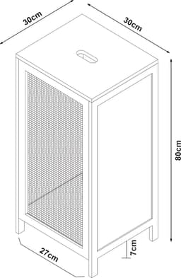 Wasmand Tervola met deksel 80x30x30 cm [en.casa] — thumbnail 4