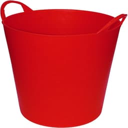 Flexibele emmer/wasmand/kuip - rood - 20 liter - Opbergmanden - Wasmanden - Flexibele emmers - 35 x 30 cm — thumbnail 1