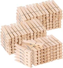 200 Stuks Houten Wasknijpers - Zware Kwaliteit Kleding Clips voor Waslijn en Knutselen — thumbnail 1