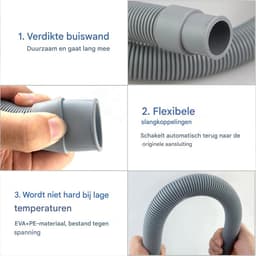 Afvoerslang Verlengstuk Voor Wasmachine - 1,5 m - Flexibel - 1 Stuks - Groen — thumbnail 2