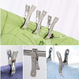 Allecto Plus - 12 Stuks Grote Wasknijpers Plastic Handdoekklemmen voor Zwembadstoelen - Set van Strandhanddoekclips - Wasserijaccessoires. Beschermt uw Handdoek Tegen Wegwaaien - Ideaal voor Thuisgebruik. — thumbnail 3