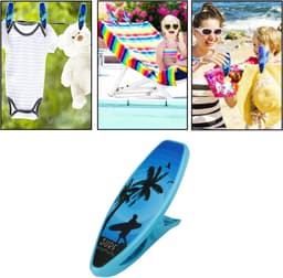Badhanddoekclip - 2 stuks - plastic strandhanddoekclips - antislip quiltklem - grote wasclips - zeilbootvorm handdoekharingen voor ligstoelen - terras - zwembad — thumbnail 3