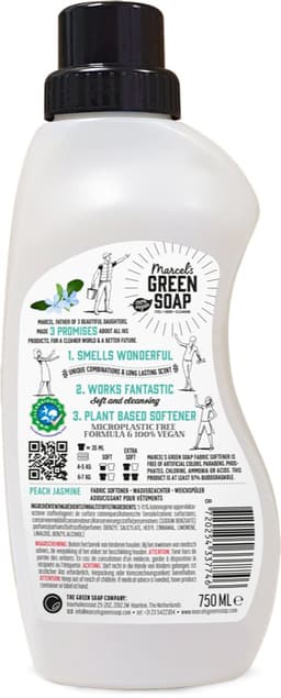 Marcel's Green Soap Wasverzachter Perzik & Jasmijn 30 Wasbeurten - 750 ml — thumbnail 2