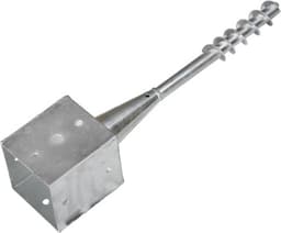 vidaXL - Grondpinnen - 2 - st - 12x12x56 - cm - gegalvaniseerd - staal - zilverkleurig — thumbnail 4