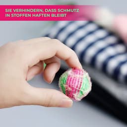 Anti-pluis-wasballen voor het verwijderen van dierenharen, set van 6 stuks, herbruikbare wasballen, 4 cm, antistatische stofreiniger — thumbnail 2