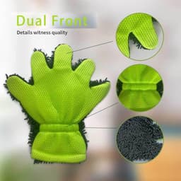 2 stuks autowashandschoenen vinger, microvezel auto wassen vijf vingers reinigingshandschoen, dubbelzijdige autoreinigingshandschoenen, Auto Wash Mitt Reinigingshandschoenen, voor auto's — thumbnail 5