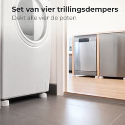 Trillingsdempers wasmachine - Wasmachine dempers - Rubber antivibratie voetjes - Set van 4 - STEGGER — thumbnail 4