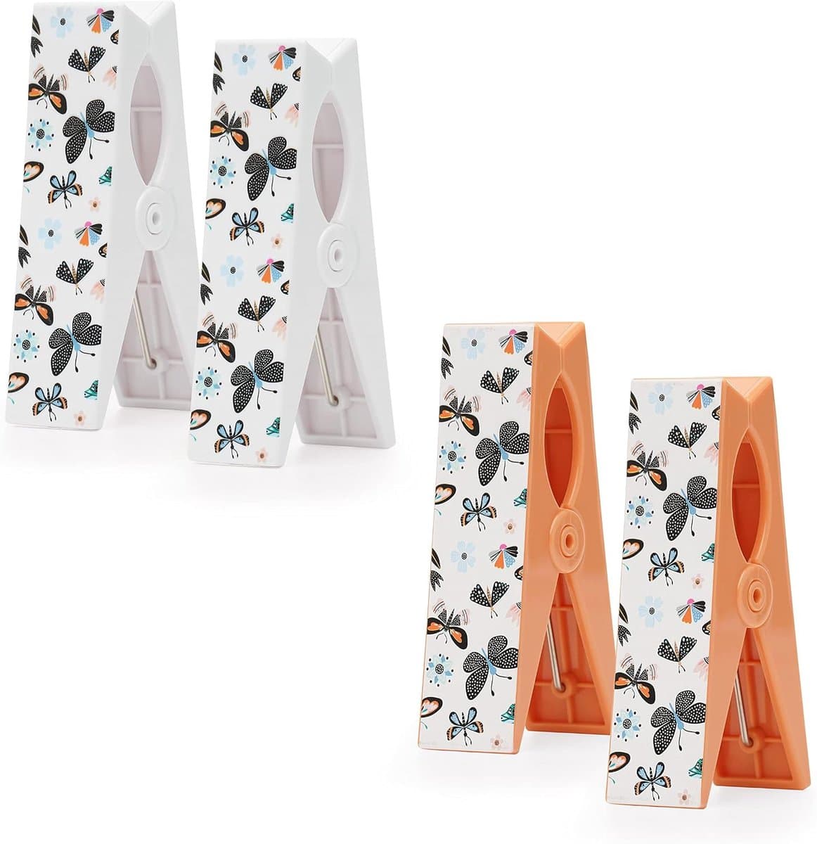 4 stuks accessoires grote clips zon strandlaken wasknijpers strandstoel jacht kinderwagen boot camping kite zeilen surfing gymzaal keuken tuin cadeau verjaardag zachte nachten (oranje) — afbeelding 1