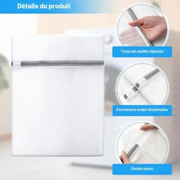 Wasnetten Set - Grijs - 20 x 30 cm en 30 x 40 cm - Fijnmazige Waszakken met Rits - Voor Delicate Kleding — thumbnail 2