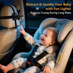 Wkzay Babyautocamera, set van 2 stuks, HD 1080P, 150° groothoek, nachtzicht, instelbaar ledlicht, eenvoudige installatie, babyveiligheid, achterbankbewaking voor autoritten — thumbnail 5
