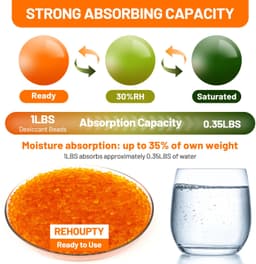 Silicagel Droogballen Oranje Met Vochtindicator Voor Vochtbestrijding — thumbnail 5