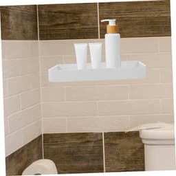 1set Wandrek Voor Keuken Badkamer Plakbare Opslagplank Zonder Boren Ruimtebesparende Organizer Voor Badkamer Keuken Elegante Wandmontage Met Grote Capaciteit — thumbnail 5