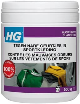 3 x HG - Wasruimte - Tegen Nare Geurtjes In Sportkleding - Wasmiddeltoevoeging - 500 g - Bulkverpakking - Geurverwijdering sportkleding - Douchemop - Stankmoleculen verwijderen — thumbnail 2