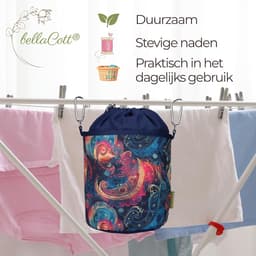 Opberghoes met Karabijnhaak voor Wasknijpers en Kleinigheden — thumbnail 2