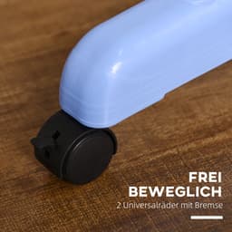 Torenwasrek - 73x64x177 cm - 4 Lagen + Uittrekbaar - Binnen & Buiten Gebruik - Staal - Blauw — thumbnail 4