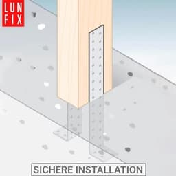 20 Stuks Platte Stalen Betonankers - Voor Verankering van Hout in Beton | Bevestigingshoek 300 mm x 40 mm — thumbnail 2