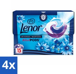 4 x Lenor - Wasmiddel Pods - Universeel - Zeebries - 15 Wasbeurten - Lenor Pods - Wascapsules - Zeebries Geur - Wasmiddel - Wasverzachter — thumbnail 1