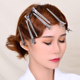Haarspelden - Verdelingsklemmen - Professionele Styling - Antislip Ontwerp - 24 stuks 9 cm - Zilver — thumbnail 5