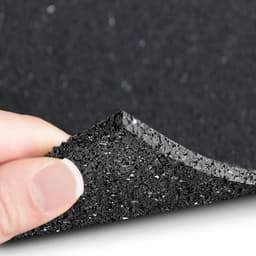 Anti-trillingsmat - Rubberen mat - Geluidsisolatie - Scheurvast en schokabsorberend - 625 x 500 cm - Zwart — thumbnail 2
