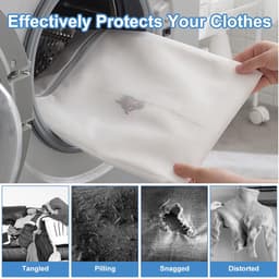 Wasnet voor Wasmachine, 40 x 30 cm Mesh Waszakken met Ritsen voor Wasmachine, Mesh Waszakjes, Klein Wasnet voor Fijne Was, Waszak, voor Truien, Overhemden, Ondergoed, Kousen, Schoenen | Met ve — thumbnail 3