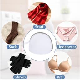 Set van 4 Wasnetten voor Bh's 19 x 17 cm - Mesh Waszak met Rits voor Lingerie en Kledingbescherming tijdens het Wassen — thumbnail 3