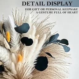 Gedroogde bloemenboeket – natuurlijke gedroogde pampas & gedroogde konijnenstaart – Boheemse decoratie voor slaapkamer, bruiloft, verjaardagstafel — thumbnail 5