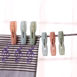 Wasknijpers - Winddichte wasknijpers van kunststof voor buiten met opbergmand - Geschikt voor lakens, ondergoed en sokken - 30 stuks — thumbnail 2