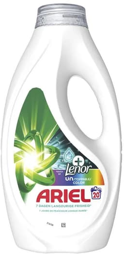 Ariel Vloeibaar Wasmiddel Color +Touch Van Lenor Unstoppables 20 Wasbeurten - 900 ml — thumbnail 1