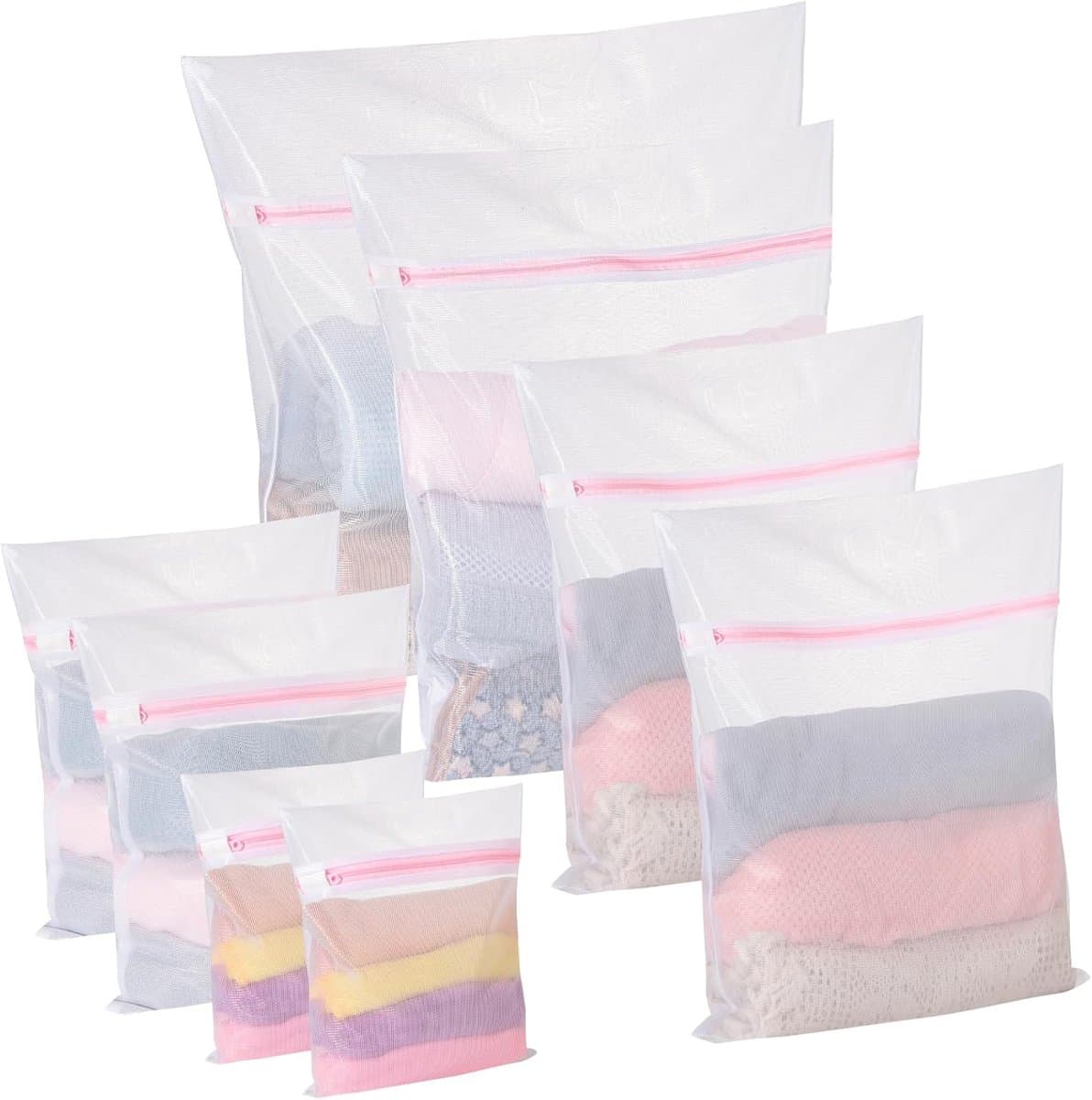 Thijox - 8 Stuks Wasnet voor Wasmachine, Herbruikbare Waszak met Ritssluiting, Fijnmazig Polyester voor Ondergoed, Sokken, Baby- en Kinderkleding, 5 M — afbeelding 1