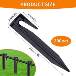 SnelShoppen - Robotic Lawnmower Wire Pin - 200 Pegs voor Robotic Limiting Cable, Grondpinnen voor Bevestigen van Limietkabel, Hoge Kwaliteit, Weerbest — thumbnail 3