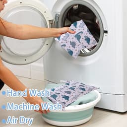 Thijox - 3 stuks Waterdichte Nat Tas, Herbruikbare Wasbare Luiertassen, Stoffen Zak met Rits voor Babyartikelen, Natte Kleding, Zwemmen en Sportschool — thumbnail 4