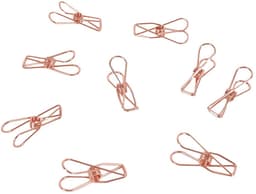 Solidchoice - 50 stuks stalen draadklemmen, 32 mm multifunctionele pinnen voor kleding, rekeningen, papier, kantoorbenodigdheden, keuken, kamperen (roségoud) — thumbnail 5