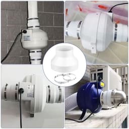 PromoHome Afvoerslangadapter 150 mm ABS Verloopstuk voor Ventilatie - Reduceerstuk Ronde Buizen — thumbnail 2