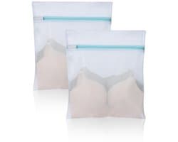 Dailygoods - OTraki Mesh waszakken met ritssluitingen, 2 stuks 30 x 40 cm baby waszak voor wasgoed herbruikbare delicate waszak beha wasmachine tas voor sokken lingerie ondergoed