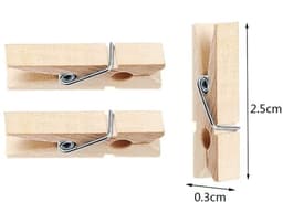 Dailygoods- Mini Wasknijpers 100 Stuks - Houten Klemmen - Herbruikbaar - Weerbestendig - Multifunctioneel - Milieuvriendelijk — thumbnail 4