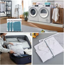 Dailygoods - 3 stuks kleine mesh waszakken voor delicate mini 40 x 30 cm duurzame lingerie zakken voor wassen delicate machine voor lingerie ondergoed sokken babykleding reizen 15,75 x 11,81 inch — thumbnail 3