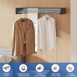 Dailygoods - Opvouwbaar Wanddroogrek voor Binnen en Buiten - 80 cm — thumbnail 3