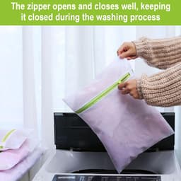 Dailygoods- Linnentas Set van 3 - Waszakken voor Wasgoed - Waszak Klein - Wastas Multifunctioneel - Wasnet voor Kleding - Hoogwaardig Mesh — thumbnail 3