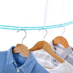 Waslijn Draagbaar - Droogtouw Reizen - Buiten Kleding Drogen - Antislip Ontwerp - 8 Meter - Blauw Groen Roze — thumbnail 4