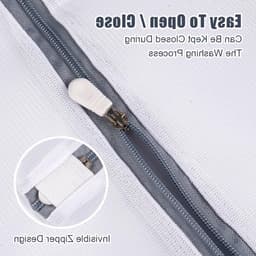 Set van 3 Wasnetten voor de Wasmachine - Fijnmazige Polyester Waszakken met Verborgen Rits voor Dekens, Jassen, Gordijnen en Kussenslopen - 50 x 60 cm en 80 x 90 cm — thumbnail 4
