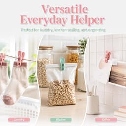 60 stuks winddichte wasknijpers met opbergmand, antislipclips voor sokken, ondergoed en handdoeken, duurzaam kunststof, roze en blauw — thumbnail 3