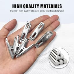 40 Stuks Kledingknijpers van RVS, Winddicht en Duurzaam, Ideaal voor Waslijnen, Snackzakken en Foto's in Huis, Keuken en Kantoor (4.5cm) — thumbnail 5