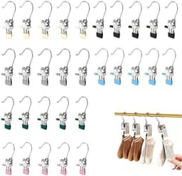 Wasknijpers Roestvrij Staal - Set van 60 - Duurzaam - Compact 10.5 x 2.3 cm - Ideaal voor Binnen/Buiten - Stevige Veer - Knijpers — thumbnail 1